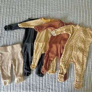 Goumi Footed Sleeper and Pants Lot (Newborn and 0-3)